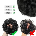 欧美假发发圈 凌乱个性花苞头蓬松懒人卷发子头