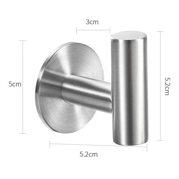 墙壁304挂衣钩单钩浴室毛巾衣服不锈钢挂衣帽钩金属挂钩子