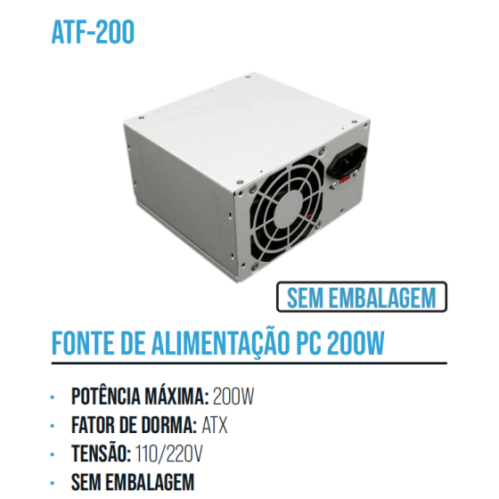 1箱电源供应器PC200W（1箱=10PCS)